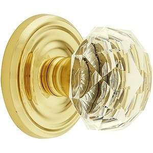 Antique Crystal Door Knobs. Classic Rosette Set With Diamond Crystal 