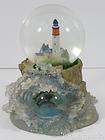 Handcrafted 8.5 Lenox Light At Dolphin Point Snowglobe