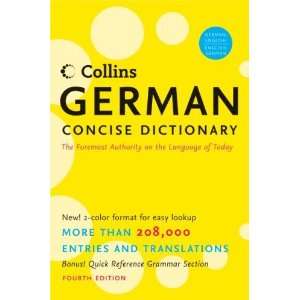  Collins German Concise Dictionary, 4e (HarperCollins 