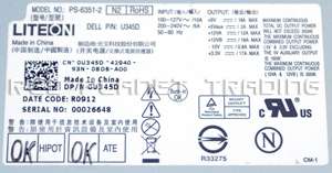 Genuine Dell / LiteON 350w Power Supply Vostro 220 420 U344D U345D PS 