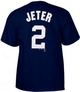   Majestic Player Name and Number Navy New York Yankees Youth T Shirt