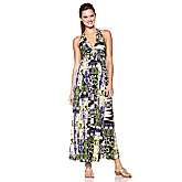 IMAN Global Chic Printed Glamour So Sexy Halter Maxi Dress