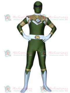 Green GouGou Sentai Lycra Spandex Super Hero Costume