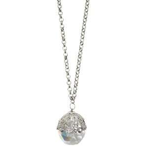  Silver Multi Color Crystal Ball Pendant Jewelry