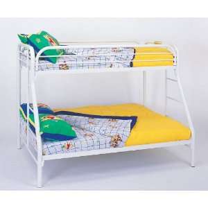  Bunk Bed   Twin / Full Size Bunk Bed in White   Coaster 