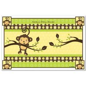  Monkey Neutral   Personalized Baby Shower Placemats Toys & Games