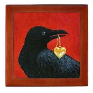   Crow Tile Trinket Box Love Keepsake Box by  