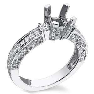   18K White Gold 1.14cttw Channel Set Princess Cut Diamond Ring Jewelry
