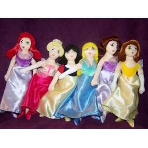    Set of 6 Disney Princess Plush Dolls 11 Inch 