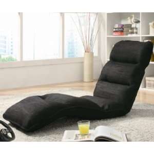   Positional Game Chair Lounger Sleeper in Black Fabric
