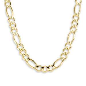  New Solid 14k Yellow Gold Figaro Chain Necklace 8.3mm 