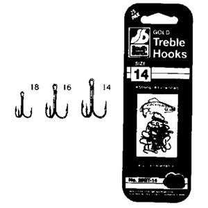 South Bend Fishing Lures Gold Treble Hooks (25 Pack) Size 14  