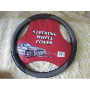  Gray/Black Steering Wheel Cover, 15.5 with Grip Car 