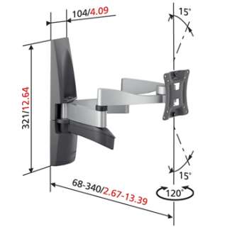 17 19 20 22 Articulating LCD TV PC Monitor Wall Mount  