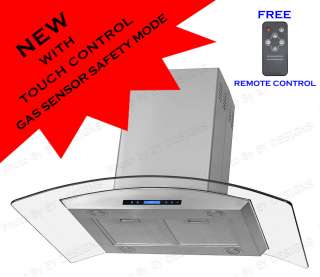 NEW KITCHEN 30 INCH  ISLAND RANGE HOOD STAINLESS STEEL AND  CURVED 