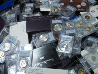   Estate Coin Lot Proof Mint Sets PCGS Slab Silver Collection  