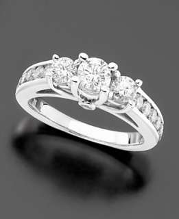 Diamond Ring, 14k White Gold Diamond Three Stone (1 1/2 ct. t.w.)   3 