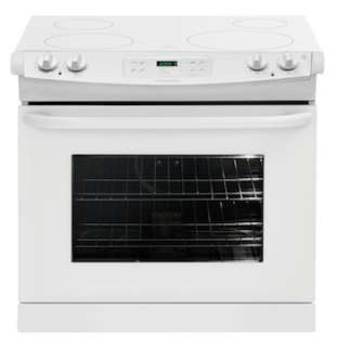   White Drop In Smoothtop Self Cleaning Electric Range FFED3025LW  