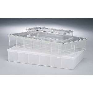   resin Trans Boxes container; 1 section, 12 1/2 x 8 1/4 x 2, 12/pack