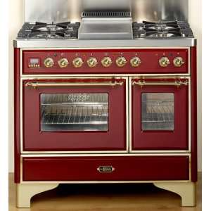 Ilve UMD1006MPI 40 Traditional Style Dual Fuel Range with 1.9 cu 