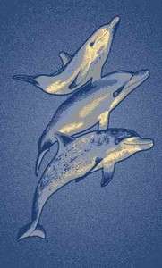 DOLPHIN FAMILY OUT OF WATER AREA RUG  