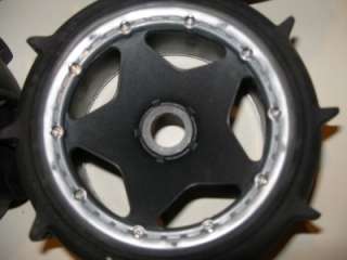   Baja Buggy Sand, Paddle Wheels tires, on rims (4) Fit HPI 5B SS 2.0