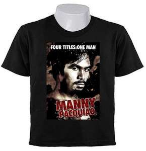   PACQUIAO Philippines FOUR TITLES Boxing T SHIRTS World CHAMPION MN1
