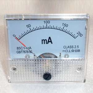 200mA DC AMP Analog Current Panel Meter Ammeter 0 200mA  