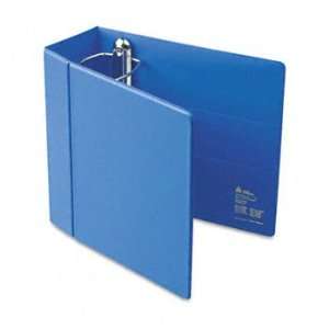   Vinyl EZD Reference Binder With Finger Hole, 5 Capacity, Blue AVE79886