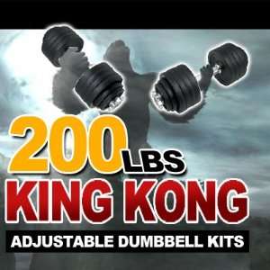  One Pair of Adjustable Dumbbells Kits   200 Lbs (100lbs x 