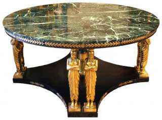 70 French Empire Revival Classical Marble Center Table  
