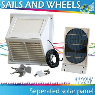 Solar Powered Wall Vent Fan Air Ventilator Extractor Panel Green 