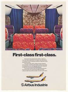 1980 Airbus Industrie A300 A310 First Class Seats Ad  