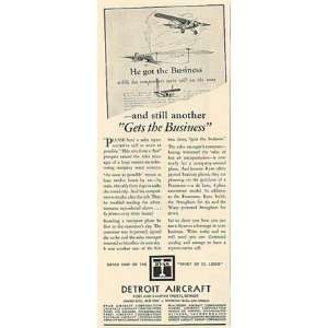  Detroit Aircrafts Ad from August 1930