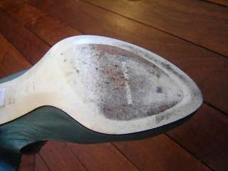 CoSTUME NATIONAL aqua leather ankle strap heels shoes sz38.5  