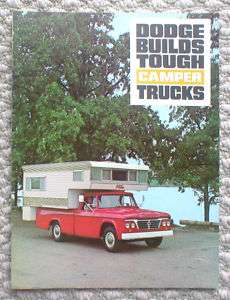 1964 Dodge CAMPER PickUp Truck BrochureD100,D200,W200,  