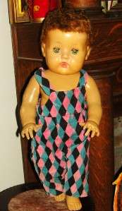 American Character Lg Tiny Tears Rubber Body Doll  