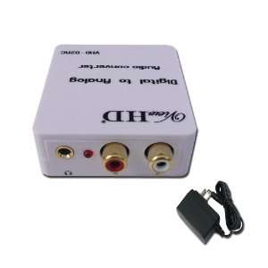  Optical SPDIF / Coaxial Digital to RCA L/R Analog Audio Converter 