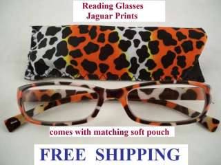 Fashion Reading Glasses Wild Animal Prints +1.75 NEW  