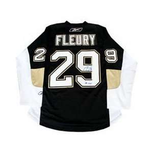 Marc Andre Fleury Autographed Jersey   Pittsburgh Penguins Signed 