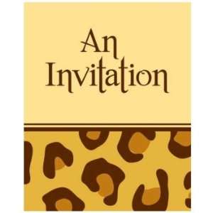  Leopard Animal Print Invitations Party Supplies (8 Ct 