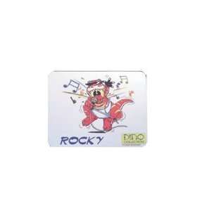 White Rubber Mouse Pad with Cartoon Dinosaur 230 x 180 x 3mm  