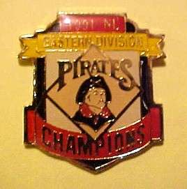 1991 Pittsburgh Pirates Logo MLB East Division Champions Lapel Hat Pin
