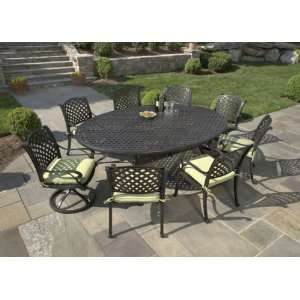   Dining Table and Base with Umbrella Hole in Antique Fern Furniture