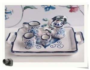 Dollhouse Miniature Antique Porcelaine Tea set DBA22  