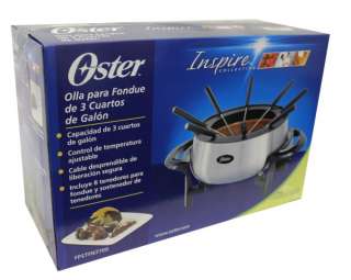 New OSTER FPSTFN7700 3 Quart Fondue Pot Adjustable Temperature w/8 