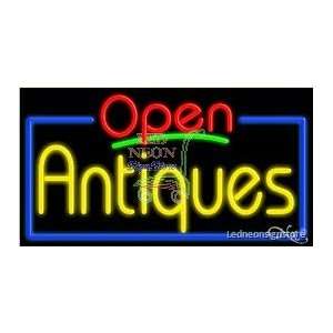 Antiques Neon Sign 20 inch tall x 37 inch wide x 3.5 inch deep outdoor 