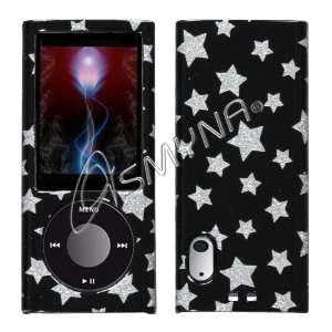 APPLE iPod Nano (5th Gen), White Star/Black (Sparkle) Phone Protector 