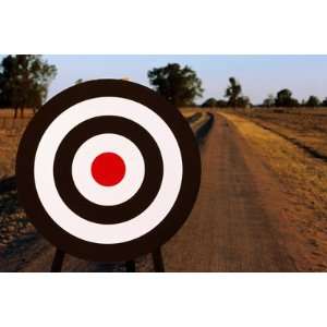  Archery Target on Country Road by Oliver Strewe, 72x48 