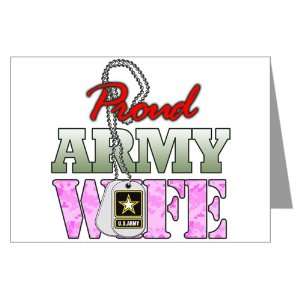  Greeting Cards (10 Pack) Proud Army Wife 